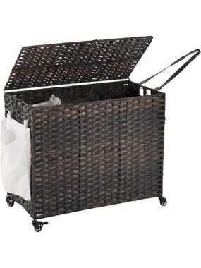 Laundry Hamper with Wheels, 52.8 Gallon(200L) Rolling Laundry Basket with Lid